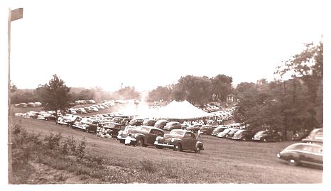 1946.. - Big Picnic - poss barbecue - nice cars - Tony's cabin.jpg